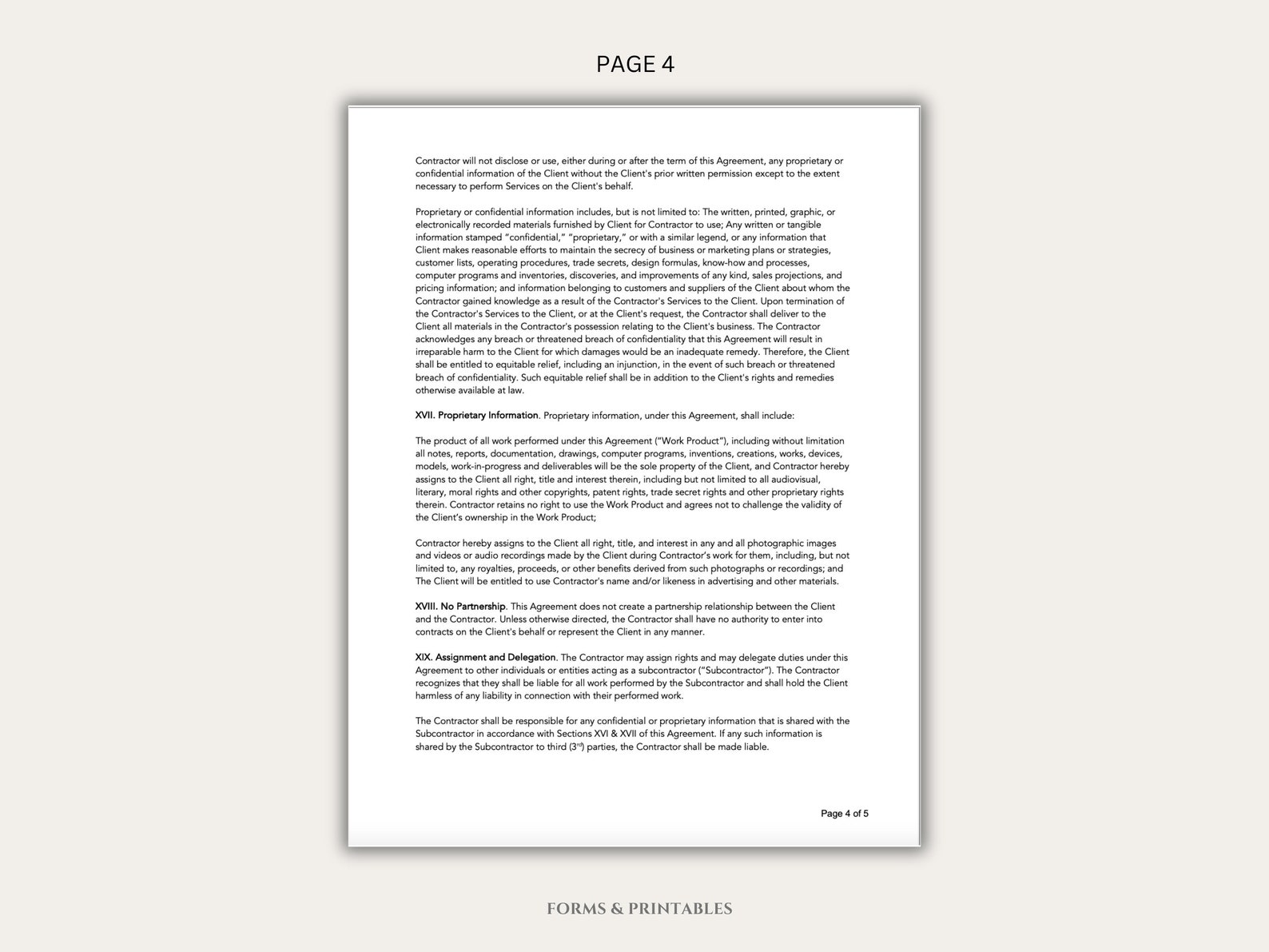 Construction Contract | Editable in MS WORD | PDF Printable | Instant ...