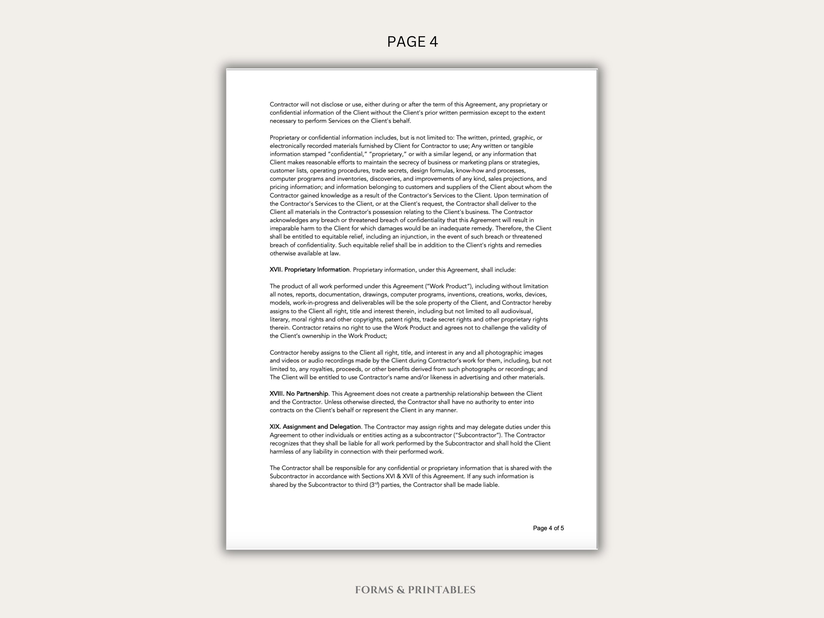 Construction Contract | Editable in MS WORD | PDF Printable | Instant ...