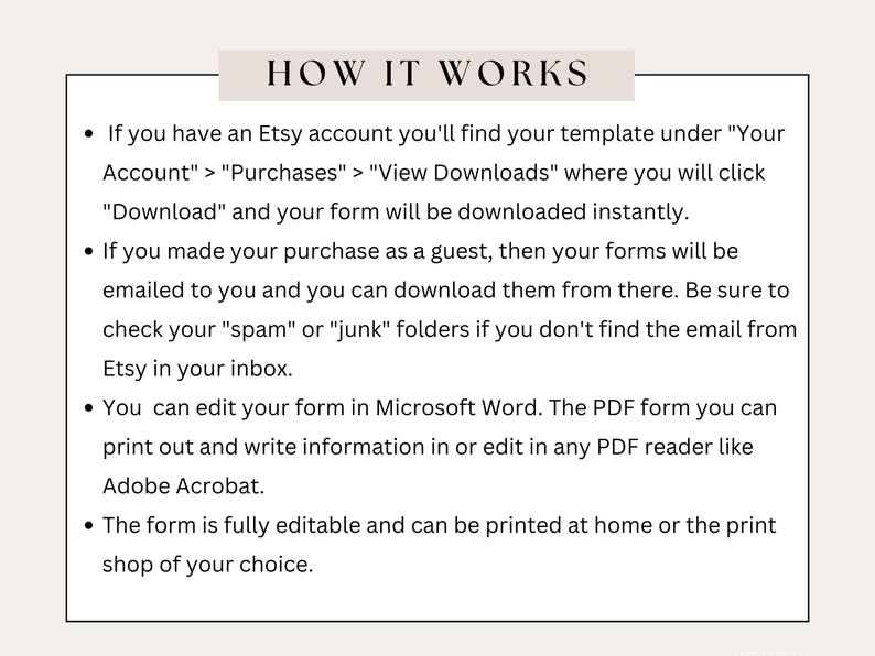 Construction Contract | Editable in MS WORD | PDF Printable | Instant ...