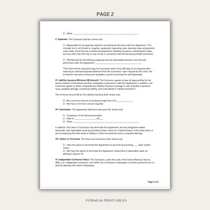 Construction Contract | Editable in MS WORD | PDF Printable | Instant ...