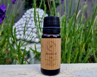 Breath of Life Essential Oil Blend 5ml - Air. Aromatherapy blend of Eucalyptus, Lavender, Clary Sage Refresh Mood Booster, Respiratory