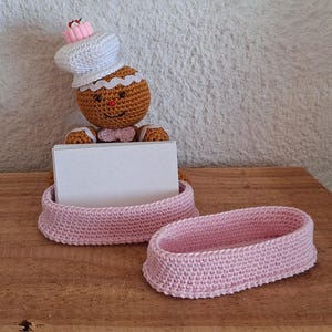 Patrón de crochet PDF: Tarjetero con diseño de pan de jengibre - SOLO patrón - Inglés y holandés