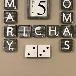 Domino Peice Family Scrabble Tile Set Scrabble Tile Signs Family