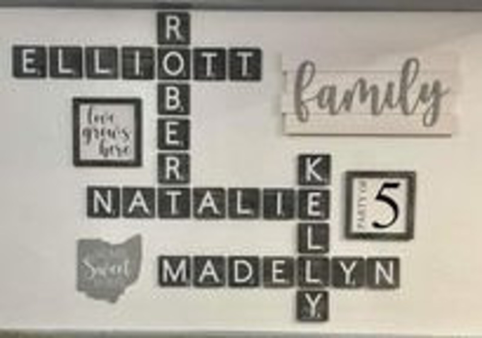 3.5in Personalized Wooden Scrabble Wall Tiles Large Scrabble Etsy