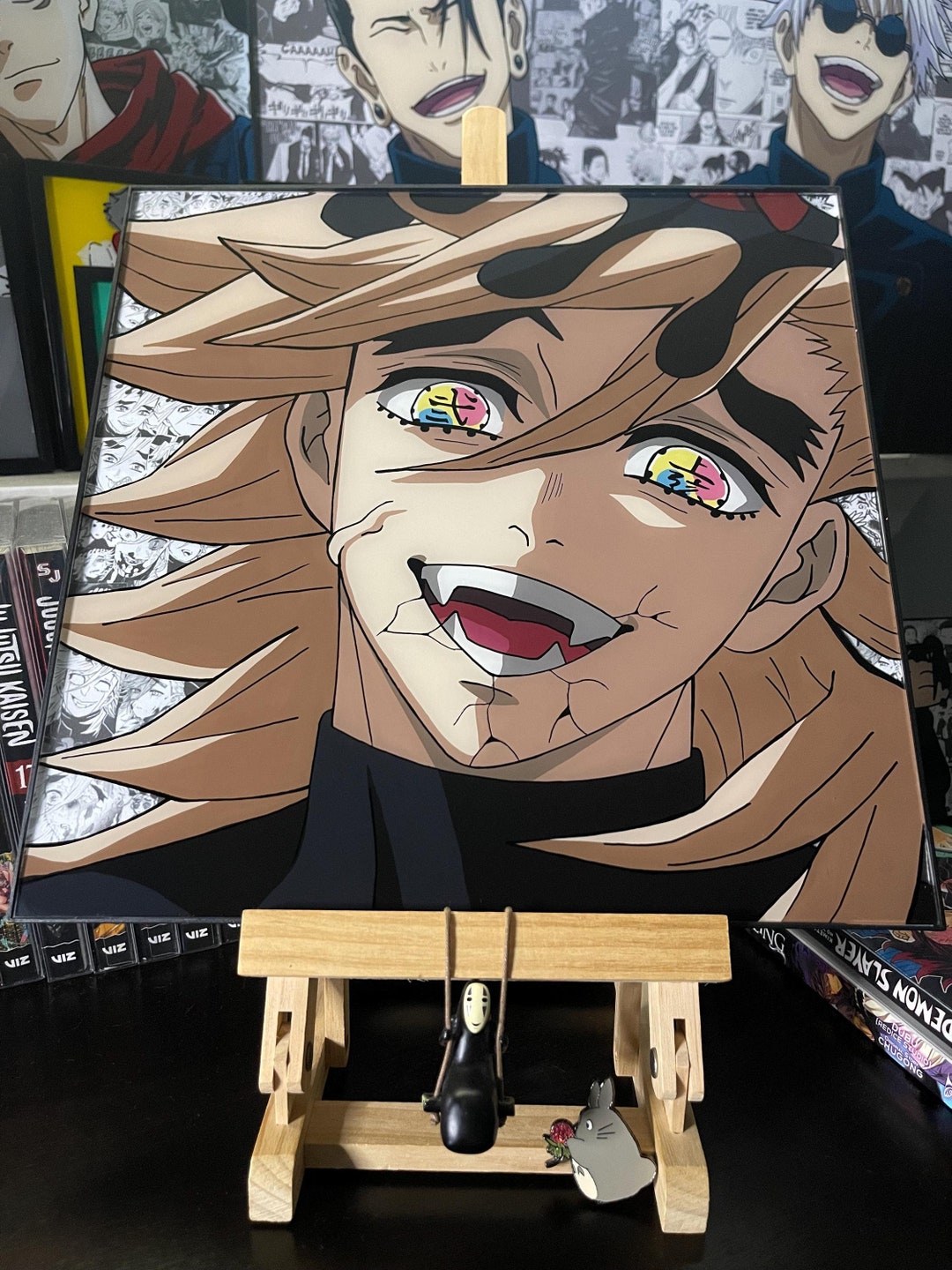 Demon Elsa Framed Glass Painting (12x12)