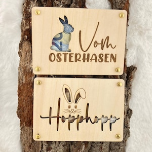 Geldgeschenk | Geschenkkarte OSTERN aus Holz, Wunscherfüller, Holzkarte für Geldscheine, Geschenk zu Ostern, Glückwunschkarte, Ostergeschenk