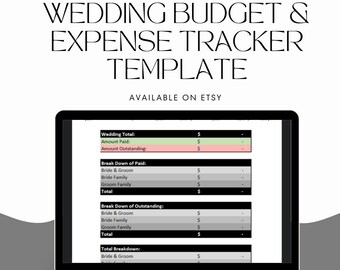 Wedding Budget and Expense Tracker Template