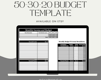 50/30/20 Budget Template
