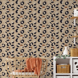 Leopard Wallpaper, Leopard print wallpapers, Safari wallpaper, teen wallpaper, Nursery wallpaper, Animal print wallpaper, Cheetah wallpaper