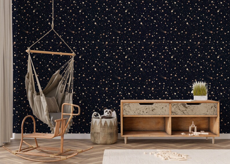 Space Constellation Wallpaper, Peel and Stick Removable - Etsy
