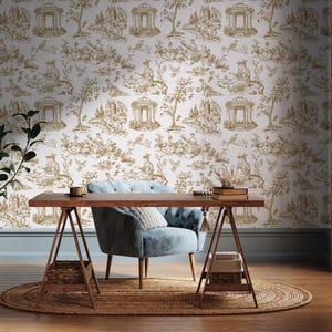 French country wallpaper, Provincial wallpaper , antique wallpaper, Historical wallpaper , Vintage wallpaper Office wallpaper, french
