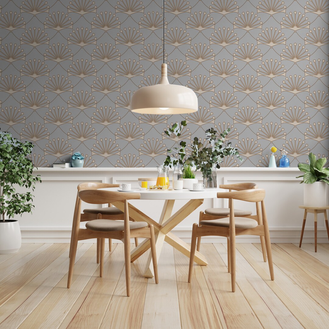 Art Deco Wallpaper, Vintage Wallpapers, Lotus Wallpaper, Art Deco Wall