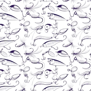Fish wallpaper nautical peel and stick wallpaper Fishing theme boys room fly fishing boy nursery wallpaper lake cabin wall art wallpapers
