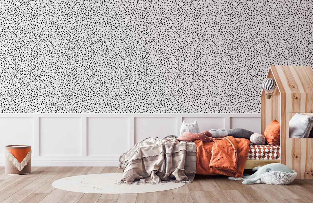 Dalmatian Wallpaper Black and White Wallpapers Polka Dot Peel and Stick