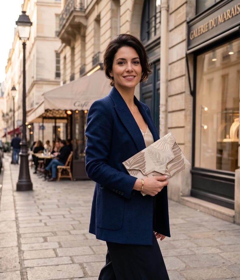 Pochette mariage dorée fait main Toulouse Daardart