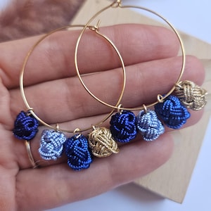 Creole pearl earring creole pearl dangling colorful creole pearl miyuki creole pearl handwoven fine gold ring fabric pearl
