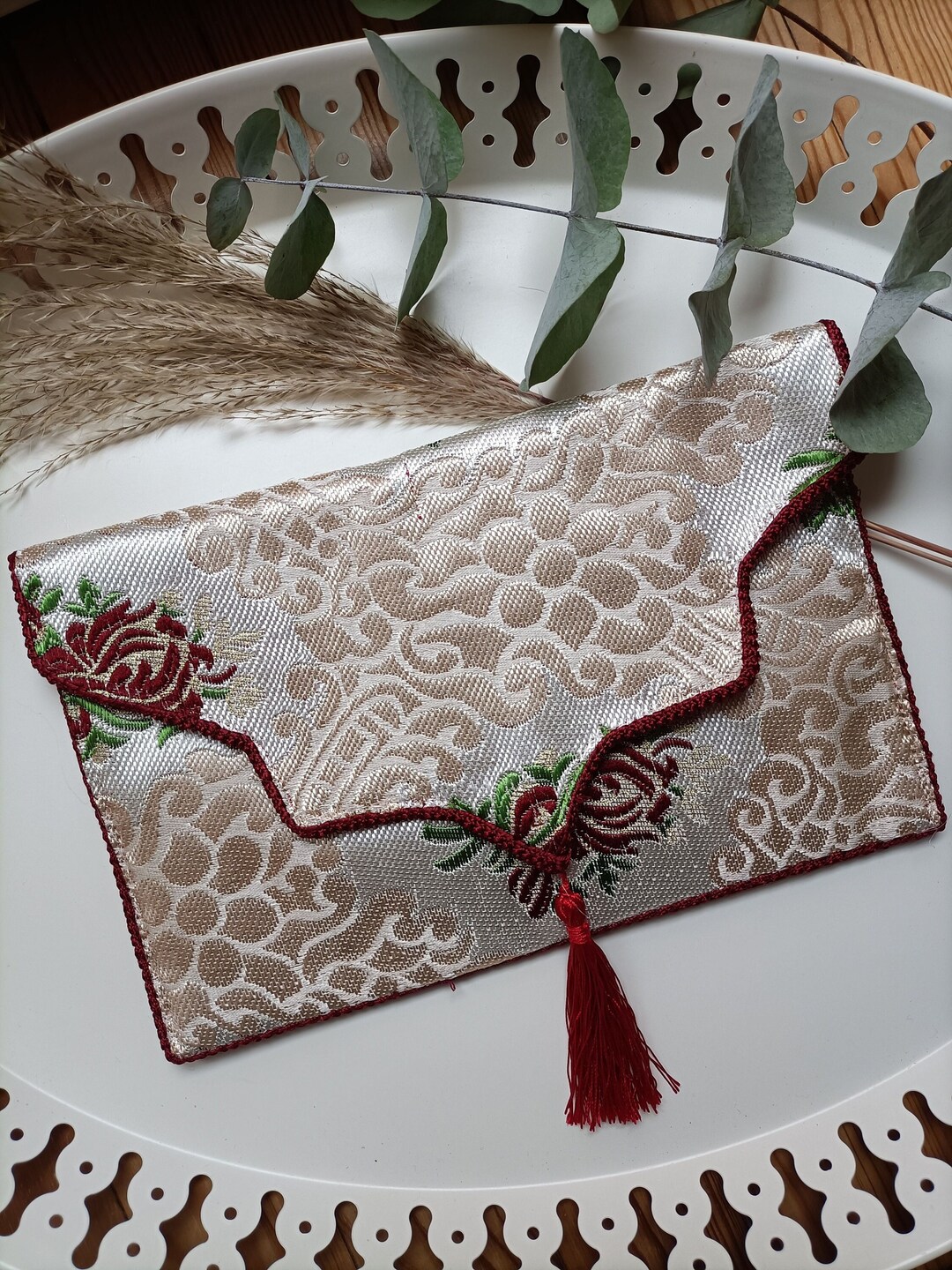 Golden Wedding Clutch Golden Wedding Clutch Tassel Clutch Etsy