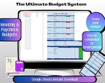 Ultimate Budget System | Google Sheets Spreadsheet Template (Digital Download)