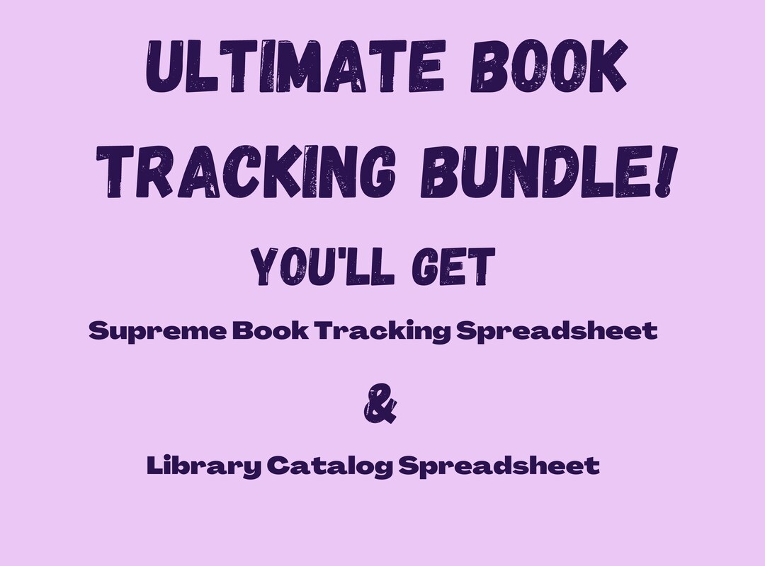 Ultimate Book Tracker Bundle Includes Supreme Book Tracking Spread