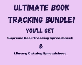 Book Tracker Bundle | Google Sheets Library Catalog (Digital Download)
