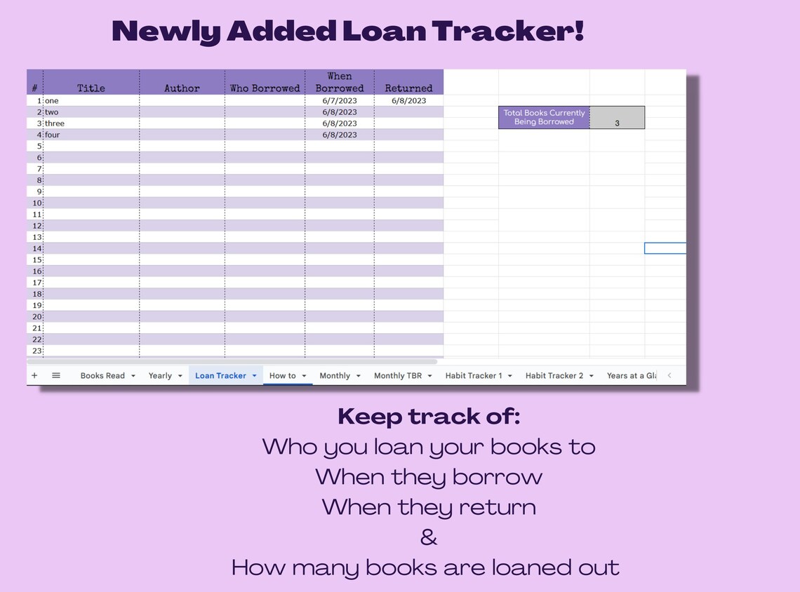 Library Catalog Spreadsheet Personal Book Tracker Template Book