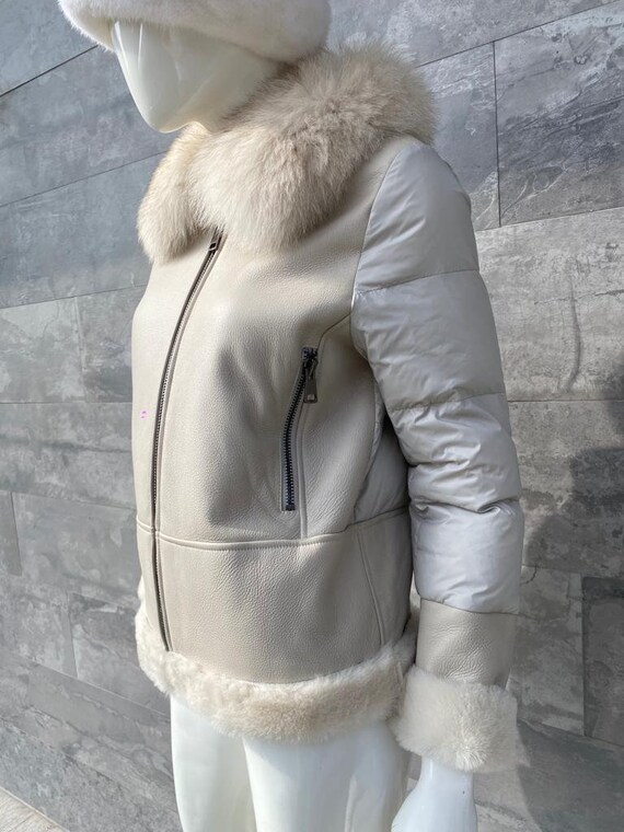 Giacca Donna Montone Piumino Volpe - Shearling Fo… - image 2