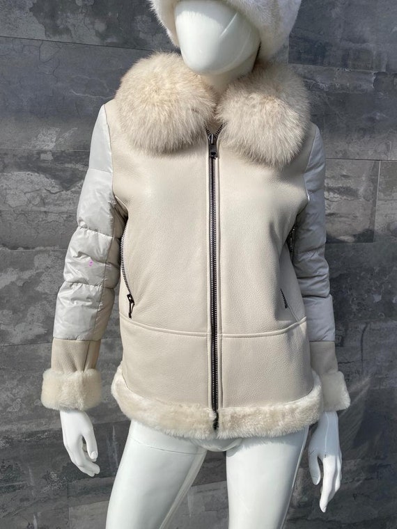 Giacca Donna Montone Piumino Volpe - Shearling Fo… - image 1