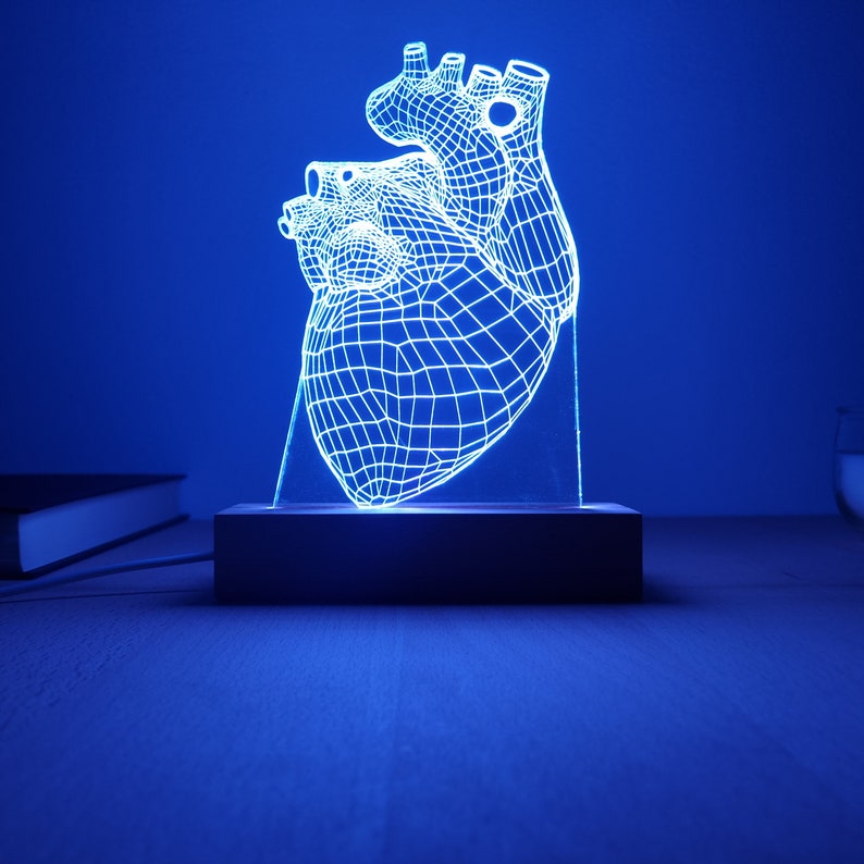 Herz LED-Lampe I Kardiologe Geschenk I Led Lichter Geschenk für Ihn I Geschenk zum Abschluss des Medizinstudenten I Arzt Geschenk Bild 4