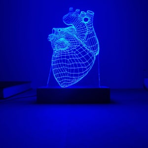 Herz LED-Lampe I Kardiologe Geschenk I Led Lichter Geschenk für Ihn I Geschenk zum Abschluss des Medizinstudenten I Arzt Geschenk Bild 3