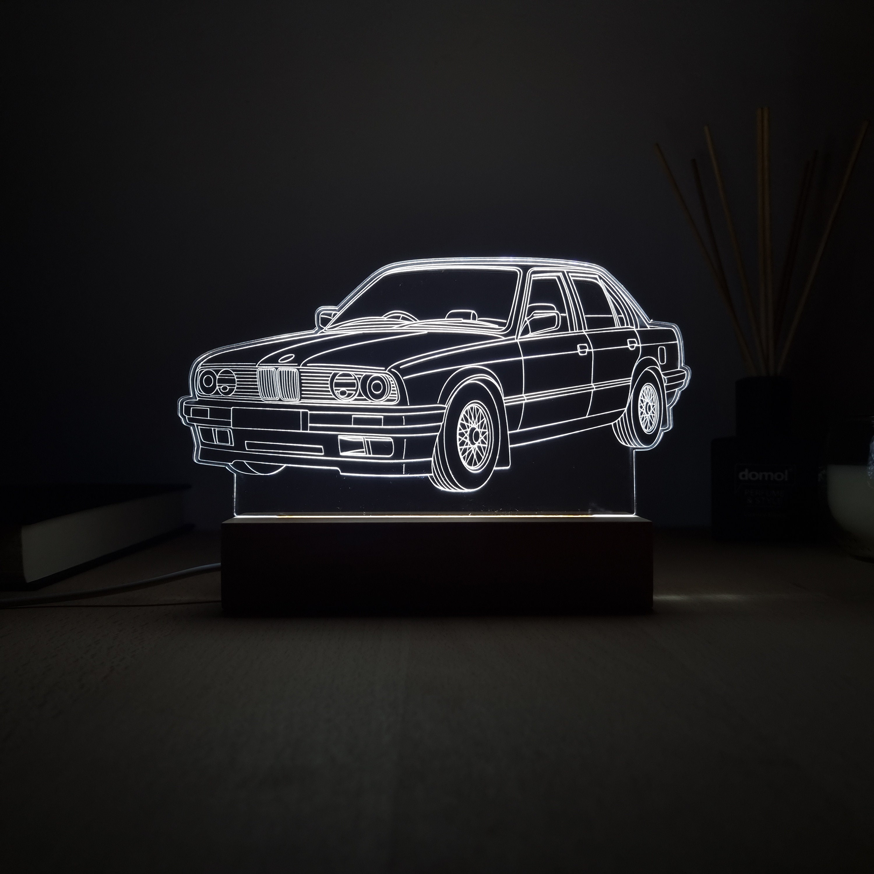 Enseigne néon LED logo voiture BMW, art mural LED RVB Bmw