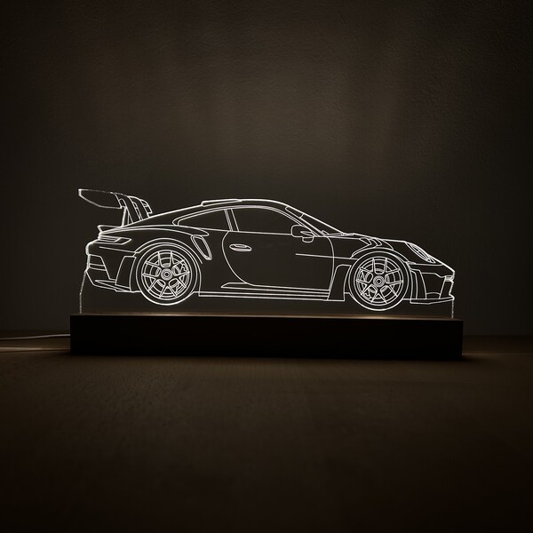 Table Lamp Car Lover Gifts I German Car Night Light I Gift for Boyfriend I Sport Car Design I Led Lights as a Gift for Him I sports car