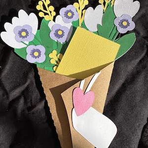 Porte-cartes cadeau (bouquet de fleurs)