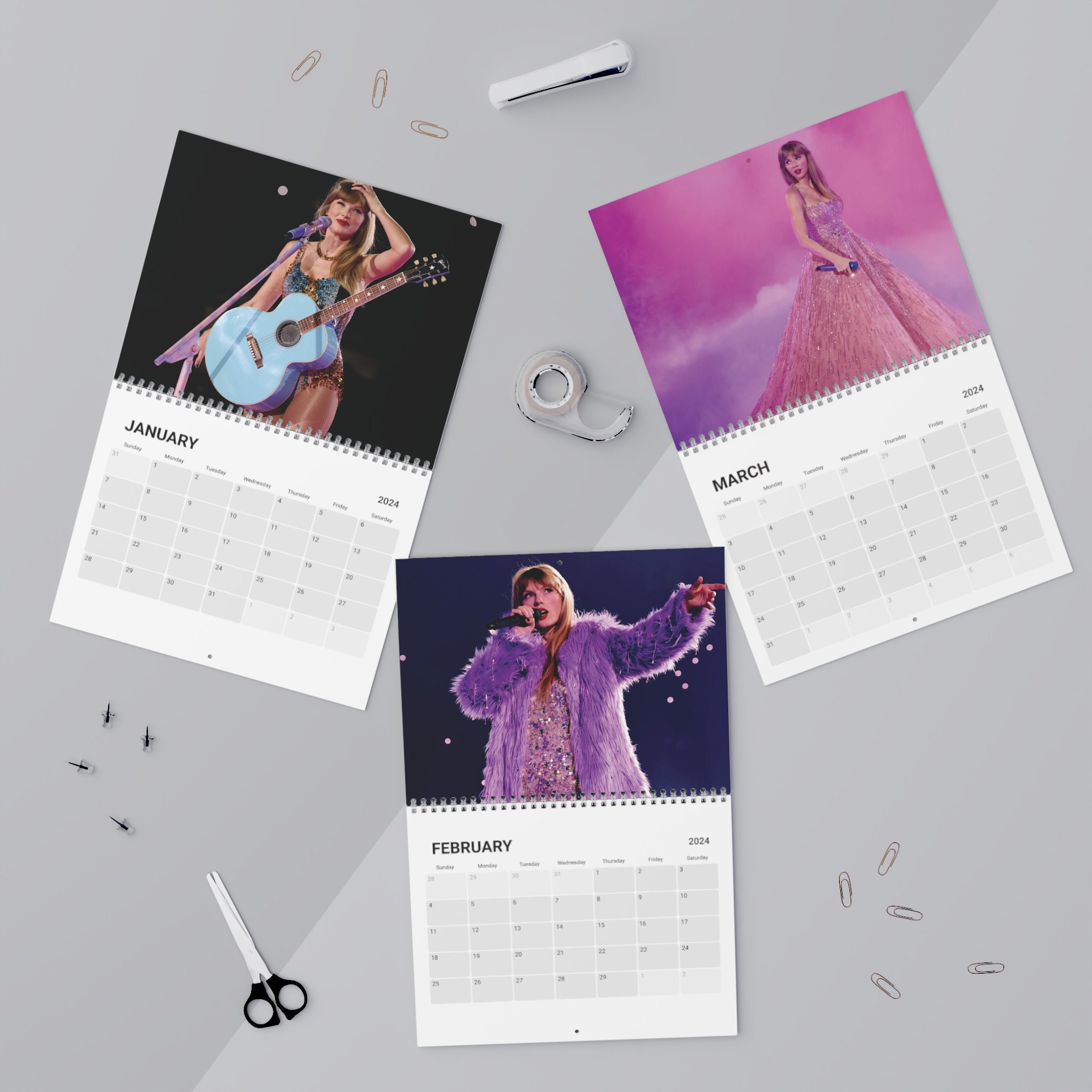 Taylor 2024 Calendar Eras Tour Concert, Taylor Music/Songs sold by