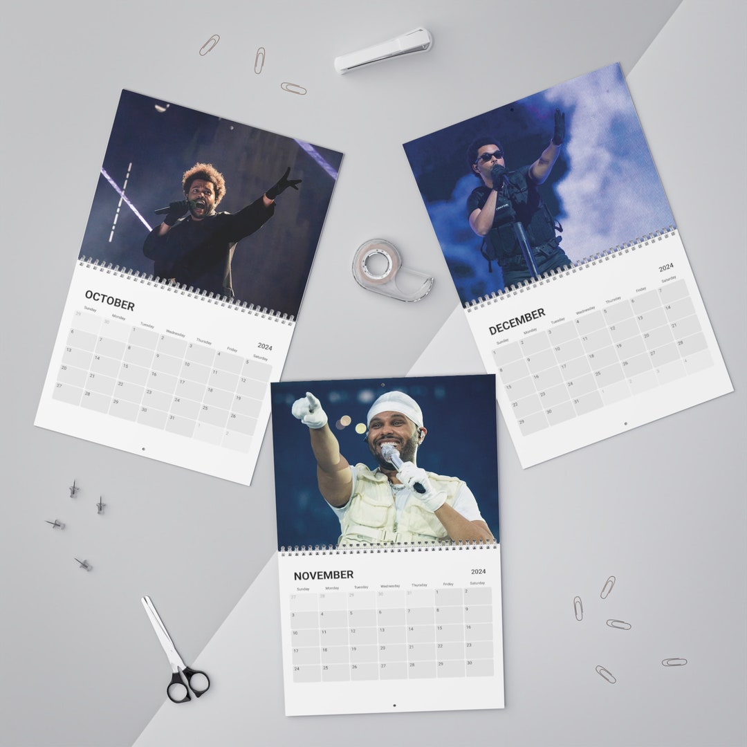 The Weeknd 2024 Wall Calendar/planner after Hours Till Dawn Concert