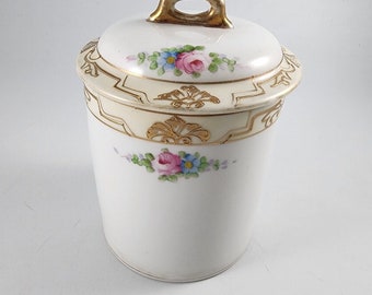 Pot à lait concentré Nippon peint à la main avec couvercle Moriyama Mori-Machi