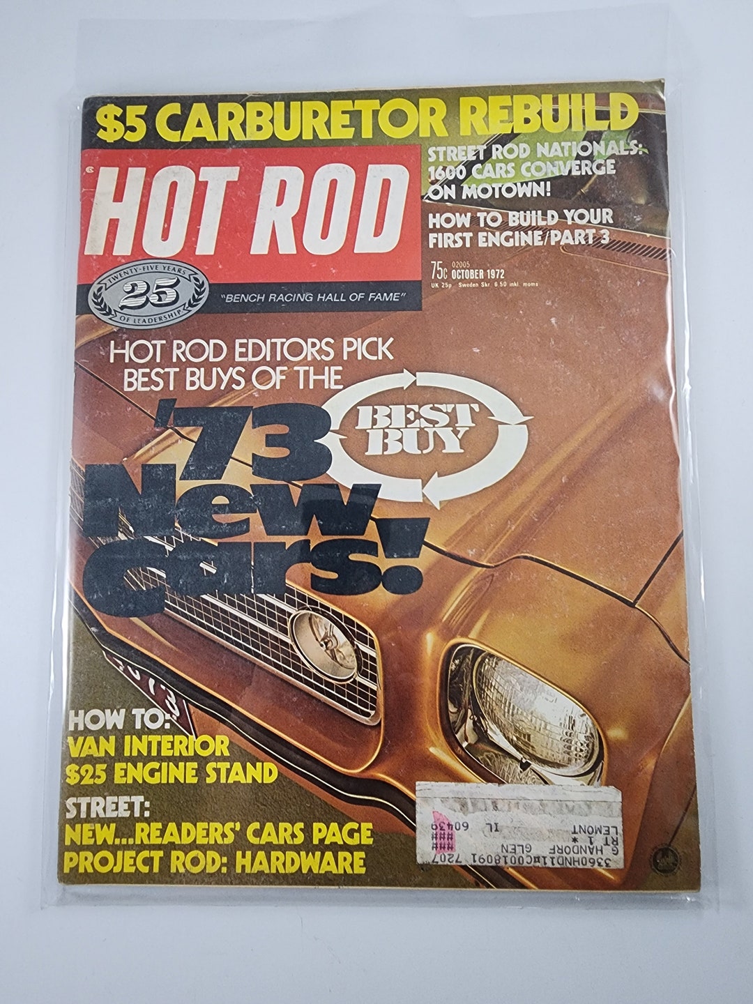 Vintage Hot Rod Magazine October 1972 Etsy