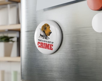 McGruff Button Magnet, Round (1 & 10 pcs)