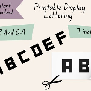 Bulletin Board, Classroom Lettering, Letters for Display Boards, Personalised Banner, Display Board Letters, Printable Letters, Bold Letters