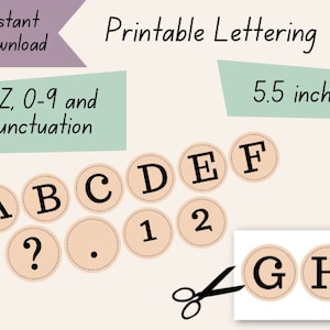 Bulletin Board, Neutral Classroom Lettering, Letters for Display Boards, Personalised Banner, Display Board Letters, Printable Letters