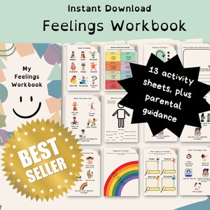 Emotions Worksheets, Feelings Worksheets, Autism Resources, Workbook, Emotional Regulation Strategies, Thoughts and Feelings, Printable