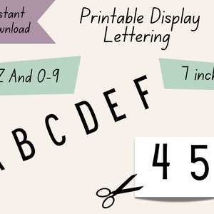 Bulletin Board, Classroom Lettering, Letters for Display Boards, Personalised Banner, Display Board Letters, Printable Font, Bold Letters