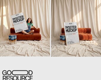 Framed Poster Mockup Set | Lifestyle Wall Art PSD Template (Digital Download)