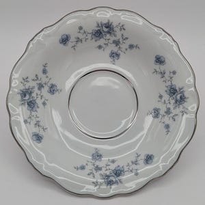 Vintage Johann Haviland &quot;Blue Garland&quot; China - Saucer with Inner Platinum Ring - Made in Bavaria, Germany