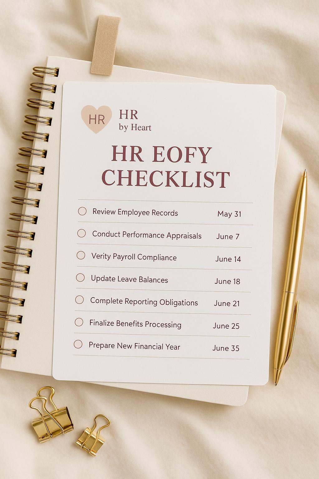 HR EOFY Checklist | End of Financial Year HR Guide | Employee File ...