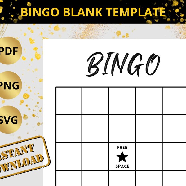 Printable Blank Bingo Template - Etsy