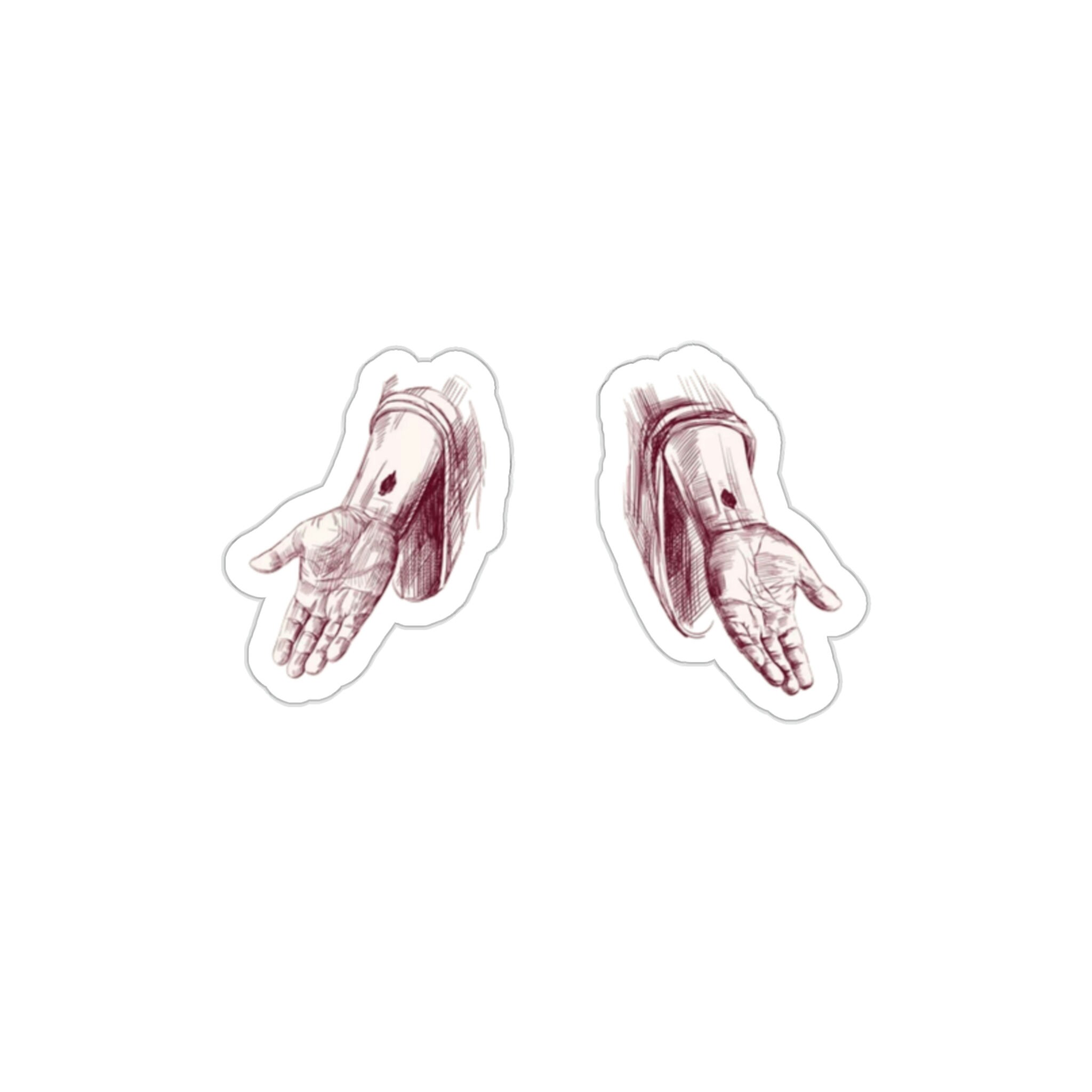 Jesus Christ Nail Pierced Hands Waterproof Stickers Etsy