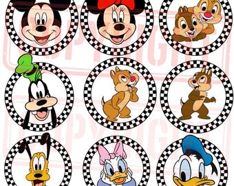 Checkered Mickey and Friends PNG Design (SET)