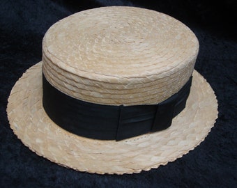 Vintage Barbershop straw Hat size