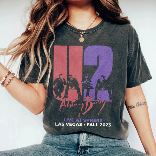 Comfort Color Las Vegas U2 Ultraviolet Sphere 2023, band concert, U2 Graphic music tshirt, U2 Graphic 2023 Gift for men women unisex shirt