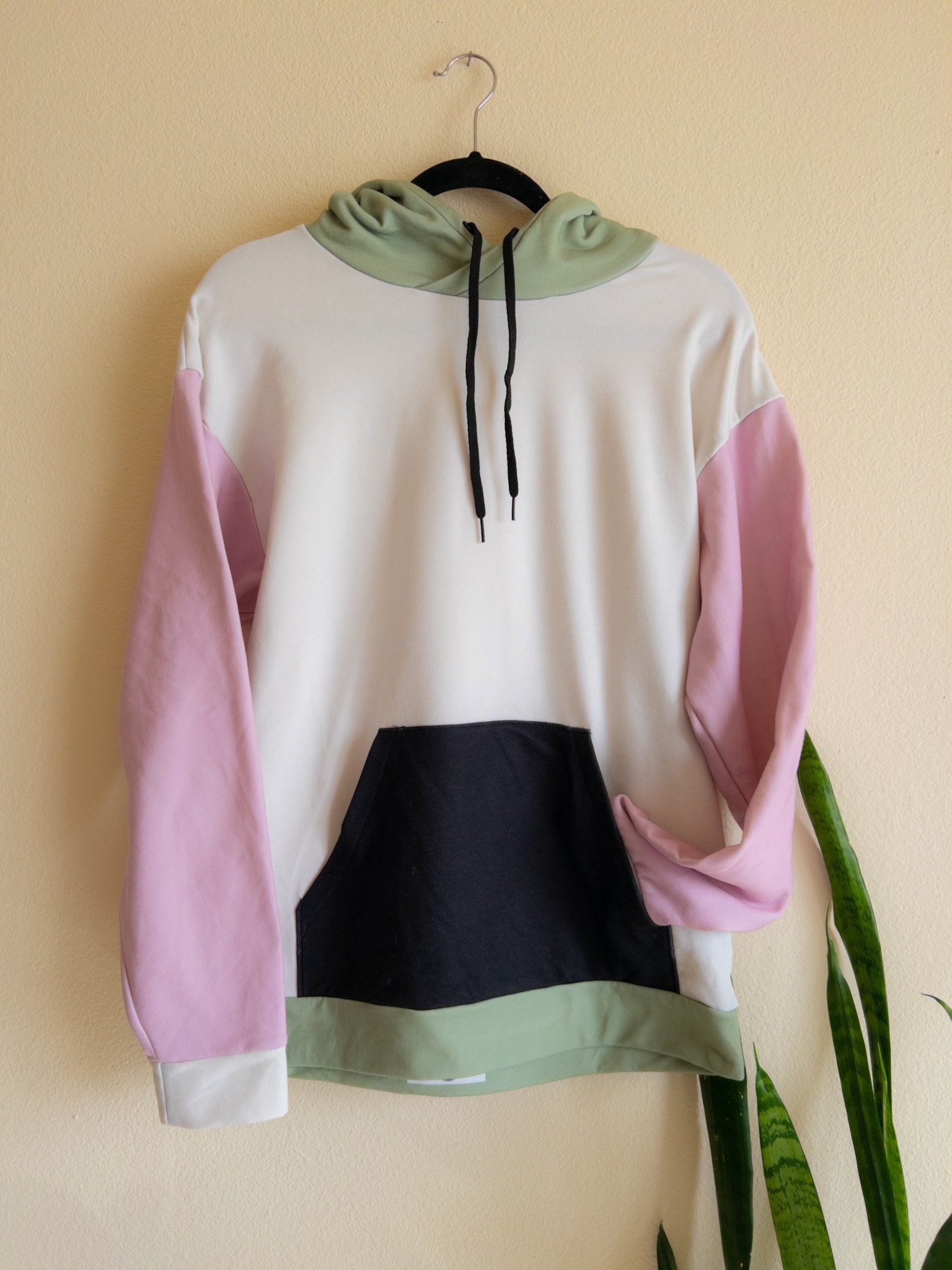 Pink color best sale block hoodie